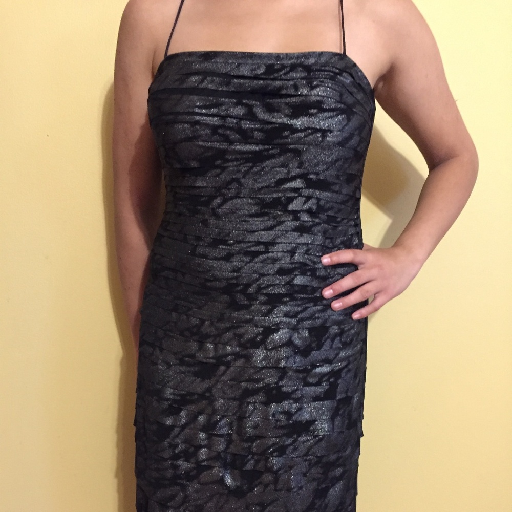 Elegant Black and Silver Dress